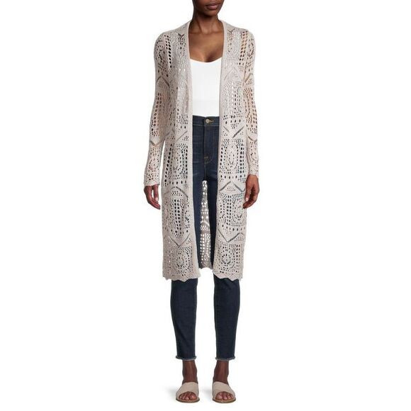 chelsea‎ & theodore open front black cardigan - Picture 1 of 5
